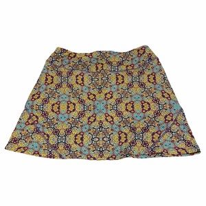 Title Nine Purple Paisley Skort 16" L, 15" waist